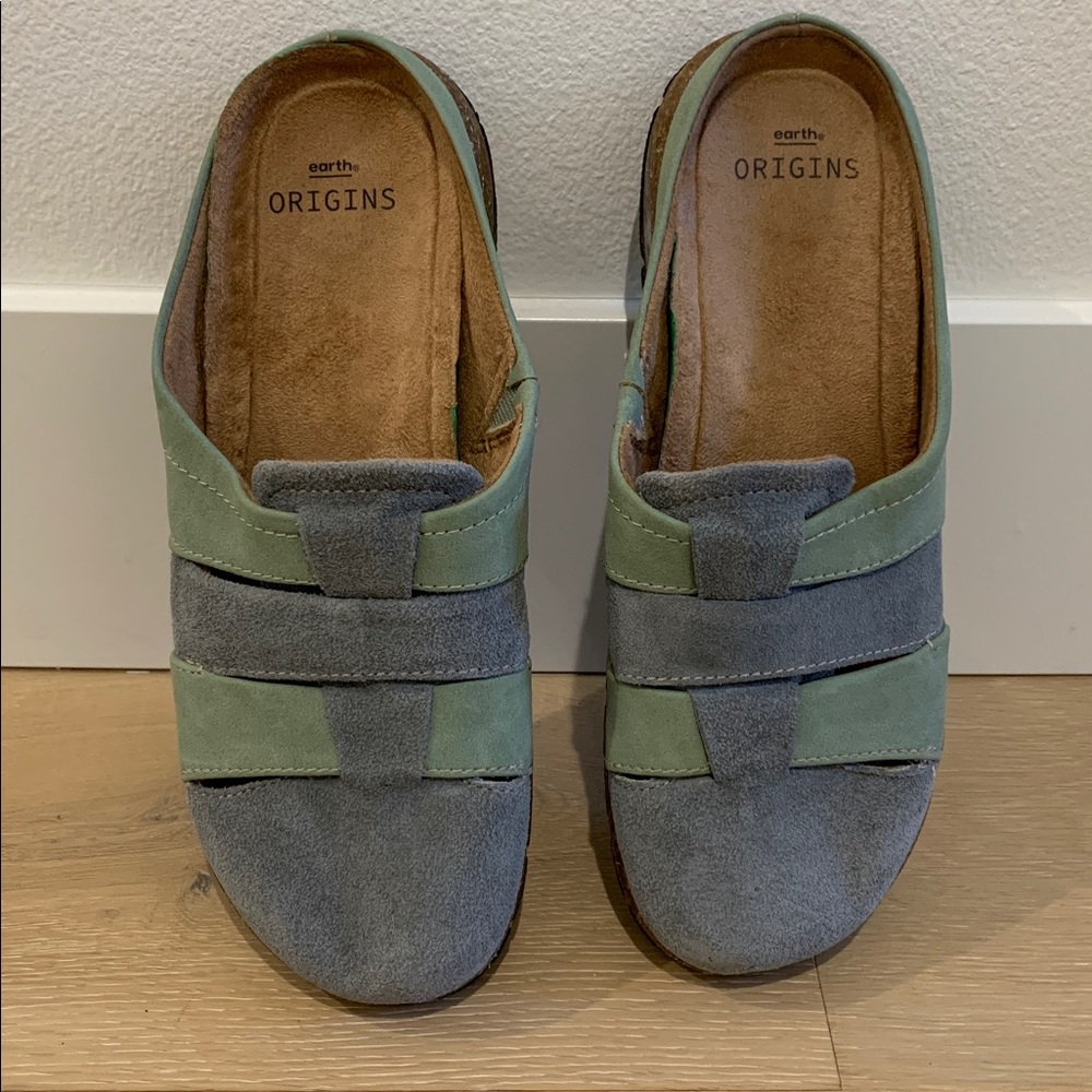 Earth Origins Sage and Blue Slip-On Shoes